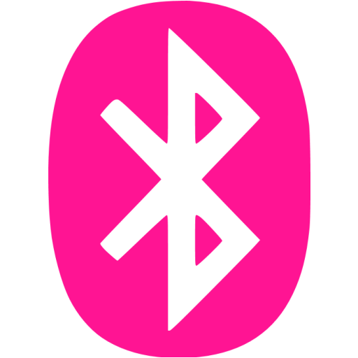 Deep Pink Bluetooth Icon