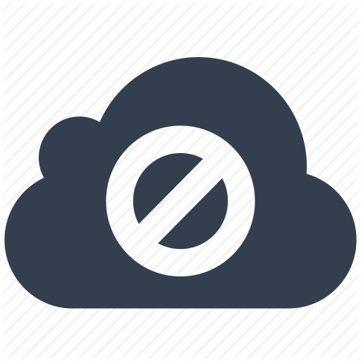 Cloud, Denied, Forbidden, No Entry Icon