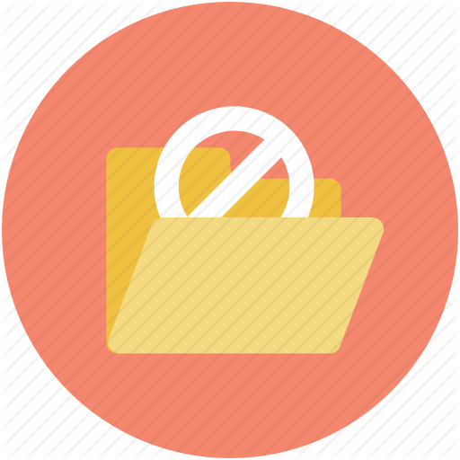 Data Organize, Data Safety, Folder, No Storage, Stop Sign Icon