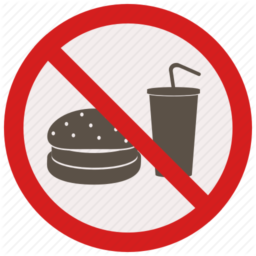 Drink, Food, No, Or, Prohibited, Signs, Warning Icon