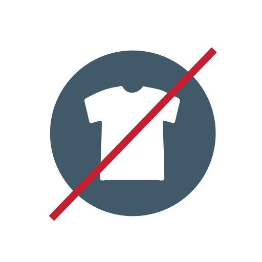 No Clothing, No Textiles Icon