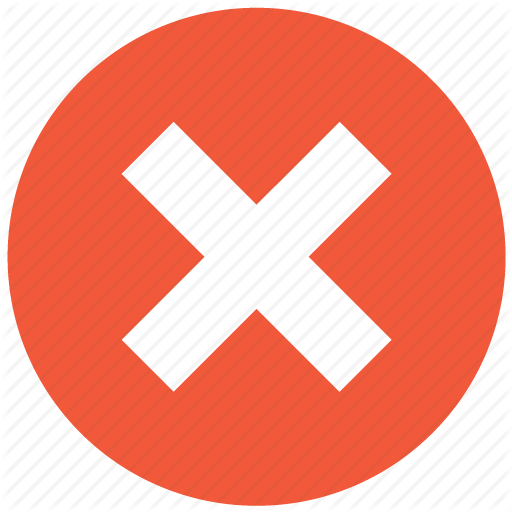 Cancel, Close, Delete, No, Remove, Stop, X Cross Icon