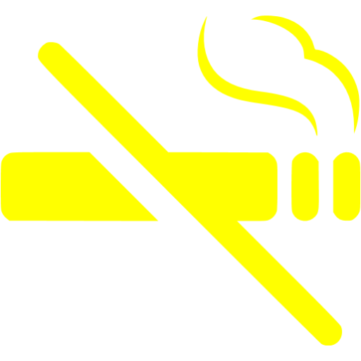Yellow No Smoking Icon