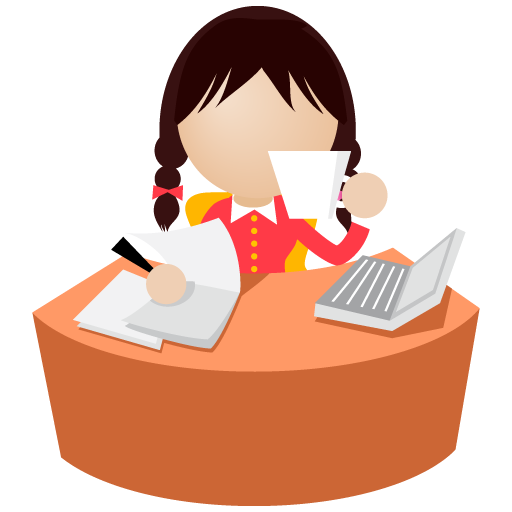 Office Women Yellow No Eyes Icon