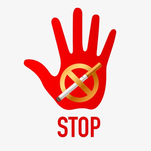 Quit Smoking, Red, Hand Painted, Stop Png Image And Clipart