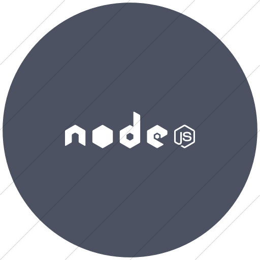 Flat Circle White On Blue Gray Raphael Node Js Icon