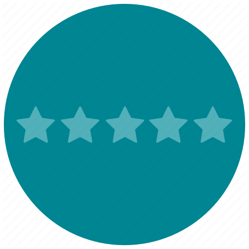 Five, None, Rating, Star Icon