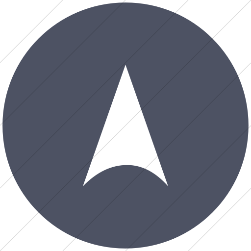 Flat Circle White On Blue Gray Classic Arrows Direction