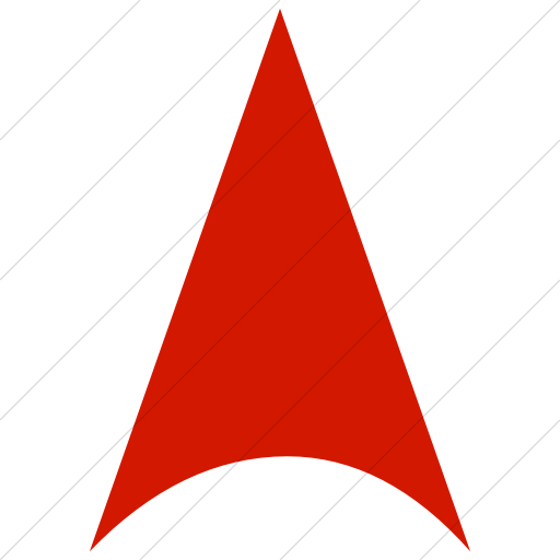 Simple Red Classic Arrows Direction North Icon