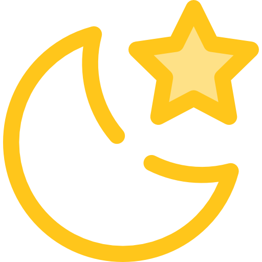 Star, Moon, Night, Nature, Landscape Icon