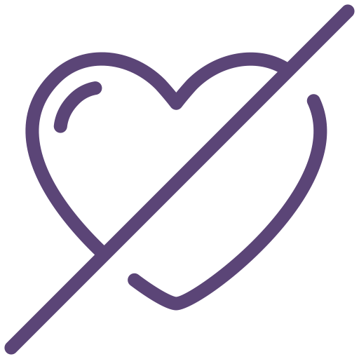 Not Allowed, No, Heart, Love, Sign, Romance, Valentine Icon