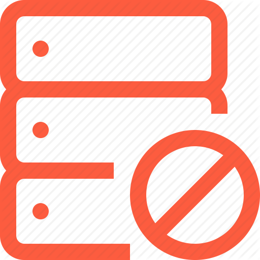 Available, Ban, Block, Data, Database, Network, Not, Server Icon