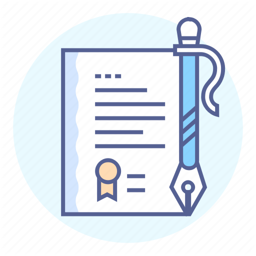 Contract, Document, Notary, Sign Icon