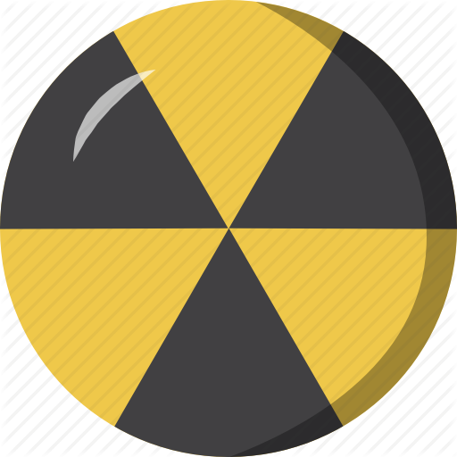 Burn, Nuclear, Radioactive, Yellow Icon