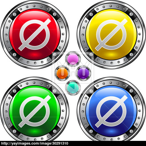 Null Math Colorful Button Vector