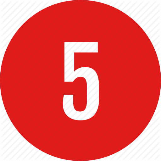 Count, Five, Number, Track Icon