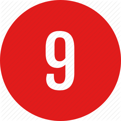 Count, Nine, Number, Track Icon