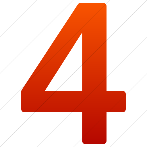 Simple Red Gradient Alphanumerics Number Icon