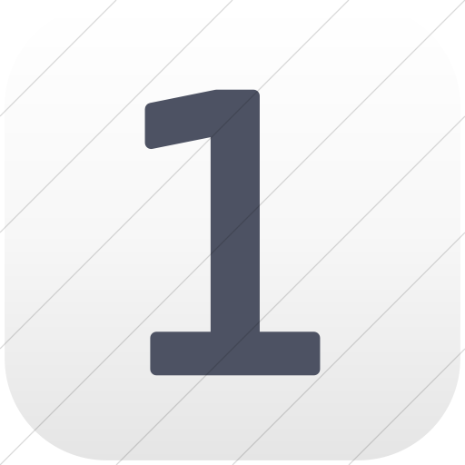 Flat Rounded Square Blue Gray On White Gradient