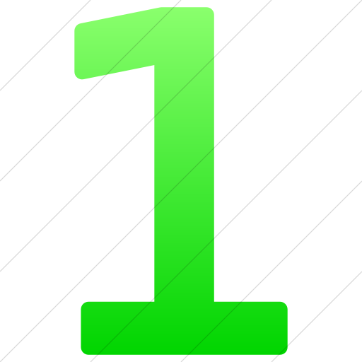 Simple Ios Neon Green Gradient Alphanumerics Number Icon