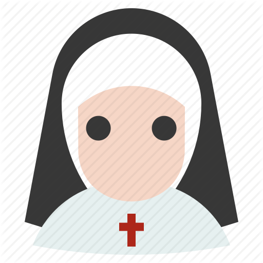 Catholic, Christ, Cross, Nun Icon