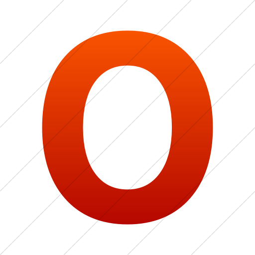 Simple Red Gradient Alphanumerics Lowercase Letter O Icon