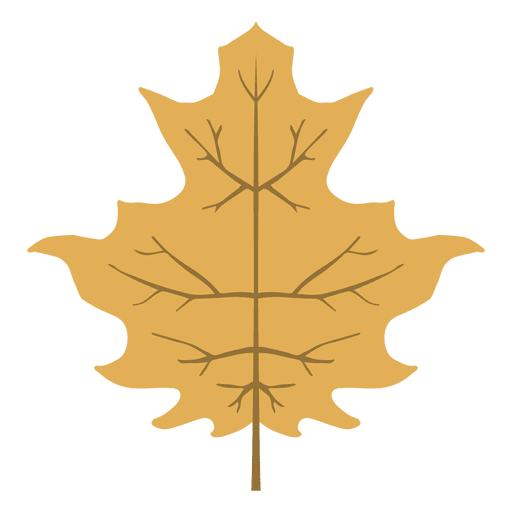 Yellow Autumn Leaf Icon