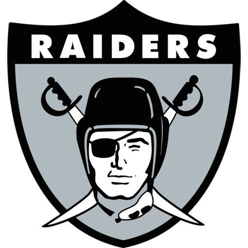 Oakland Raiders Vinyl Decal Sticker Silver Or White