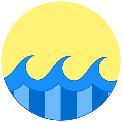 Summer, Waves, Sunny, Sea, Ocean Icon