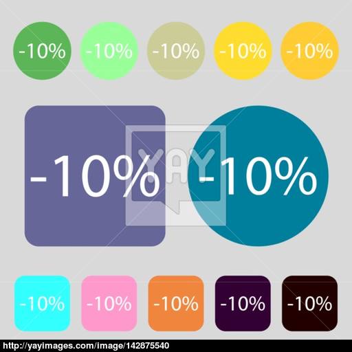Percent Discount Sign Icon Sale Symbol Special Offer Label