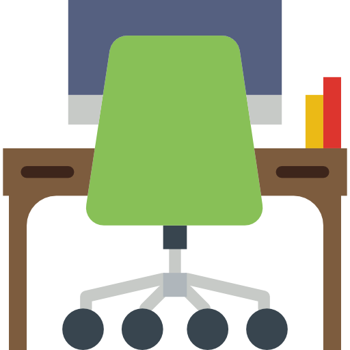 Desk, Office Material, Furniture Icon