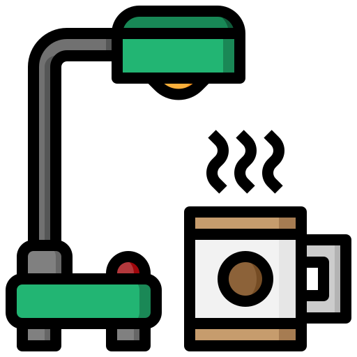 Desk, Education, Electronics, L Material, Office, Study Icon