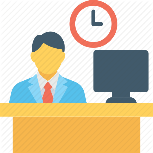 Desk, Employee, Office, Office Desk, Worker Icon
