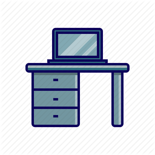Desk, Laptop, Office, Office Desk Icon