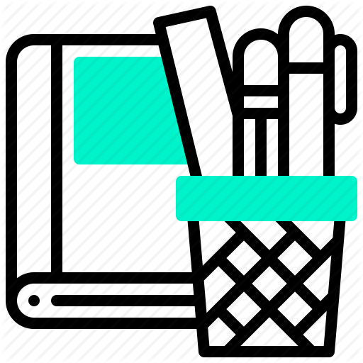 Book, Office, Pencil, Ruler, Stationery, Supplies Icon