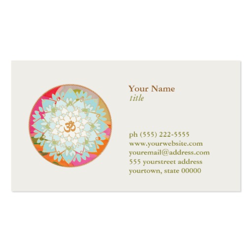 Om Symbol Business Card Templates Bizcardstudio