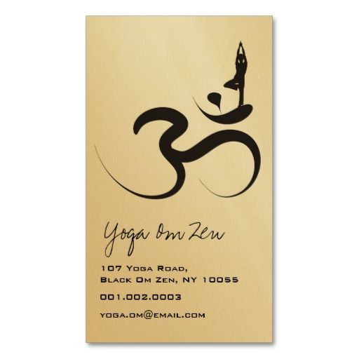 Yoga Silhouette Black Logo Symbol Om Ohm Zen Business Card Logos