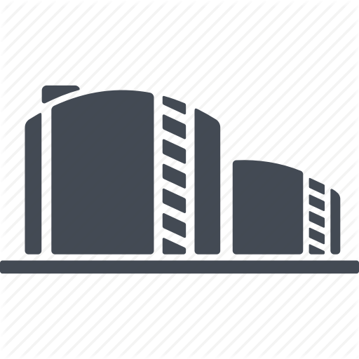 Building, Factory, Industrial, Industry, Oil And Gas Icon