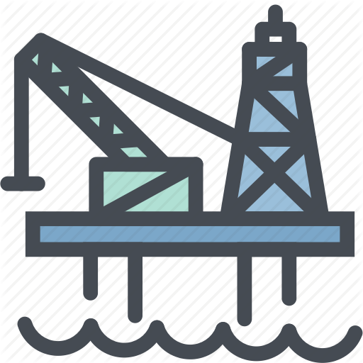 Drilling, Gas, Industry, Ocean Oil Rig, Oil Platform, Sea Icon