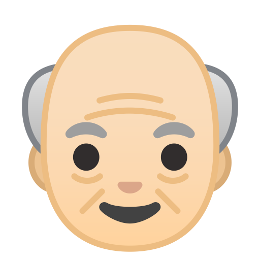 Old Man Light Skin Tone Icon Noto Emoji People Faces Iconset