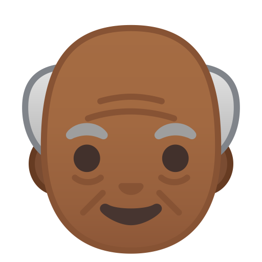 Old Man Medium Dark Skin Tone Icon Noto Emoji People Faces