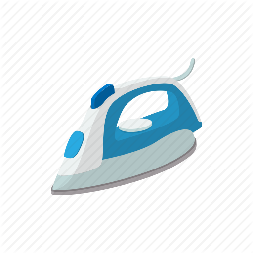 Appliance, Cartoon, Electrical, Household, Iron, Steam, Tool Icon