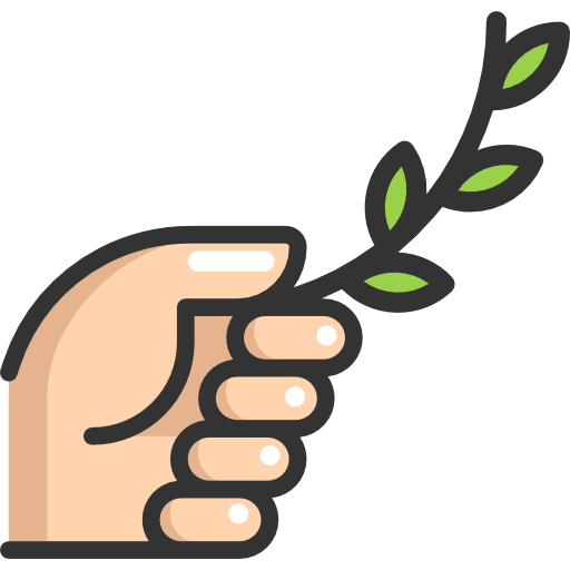 Hand, Branch, Olive, Nature, Peace, Gesture Icon