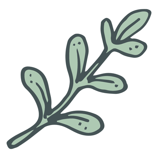Olive Branch Hand Drawn Cartoon Icon