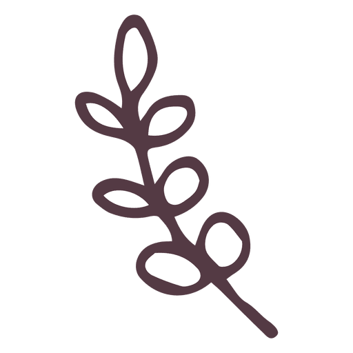 Olive Branch Hand Drawn Icon Illustration