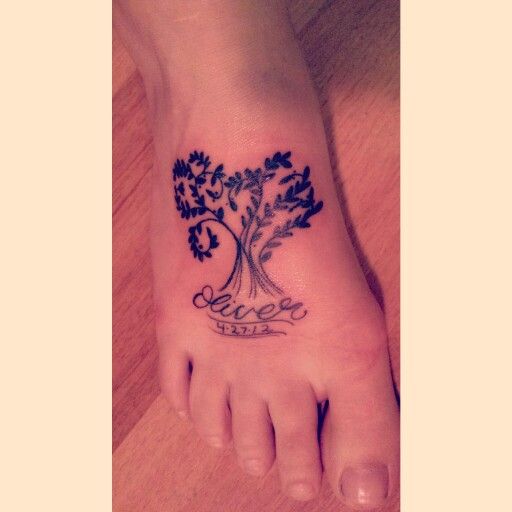 Tattoo For My Son Oliver An Olive Tree Being A Symbol Of Peace