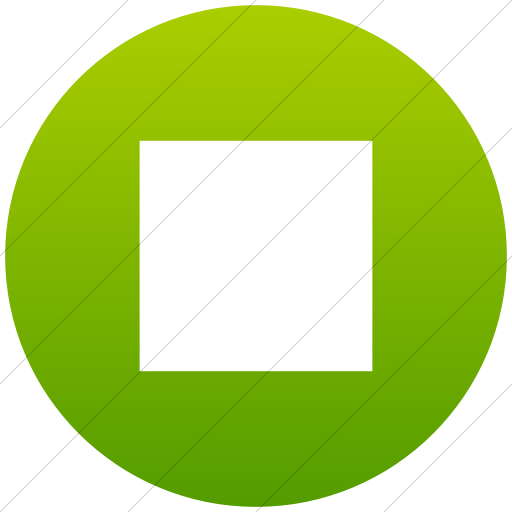 Flat Circle White On Green Gradient Classica Stop
