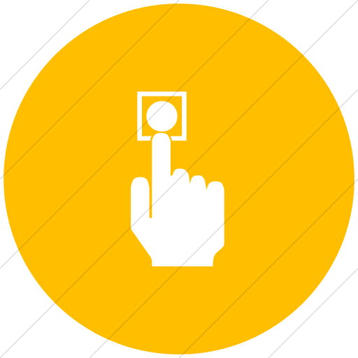 Flat Circle White On Yellow Classica Press Power