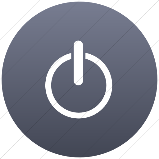 Flat Circle White On Blue Gray Gradient Classica Power