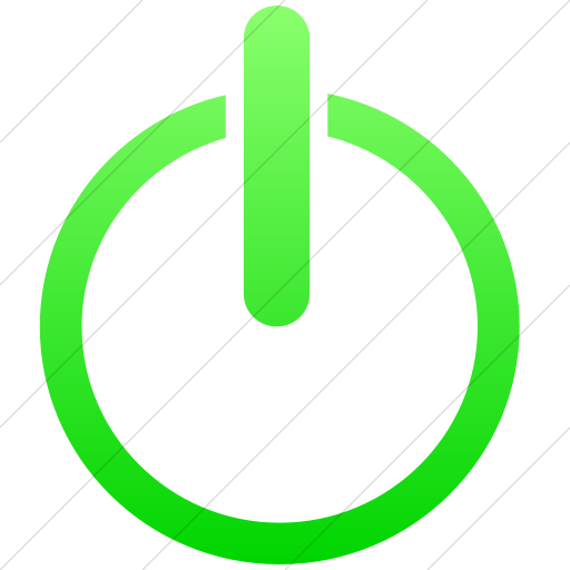Simple Ios Neon Green Gradient Classica Power On Off Icon